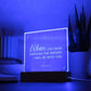 I will be with you |  Engraved Acrylic Plaque Led Light