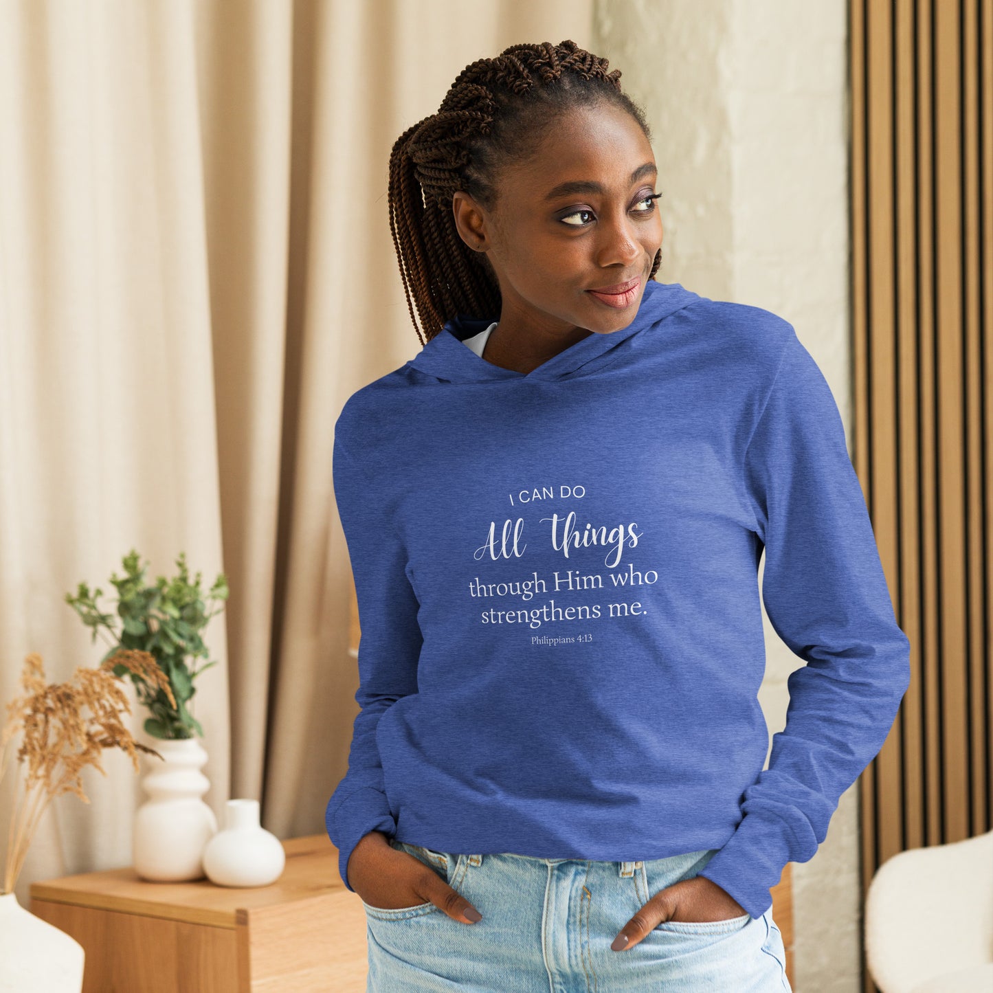 I can do all things | Unisex Hooded long-sleeve tee
